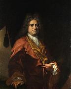 Giovanni Camillo Sagrestani Portrait of a gentleman in his housecoat oil painting artist